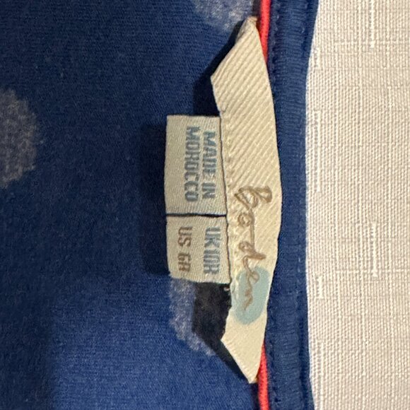 Boden Blue Polka Dot Fit & Flare Dress – Pockets – Size US 8 (UK 12) - Picture 4 of 6